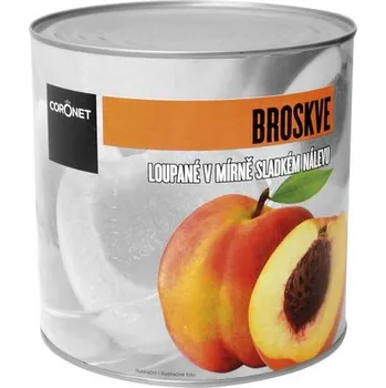 Broskve půlené loupané Coronet 12 x 850 ml