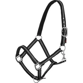 Ohlávka pro koně Mustang, stavitelná, černá - vel. Cob