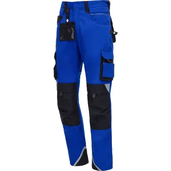 Pánské kalhoty NITRAS MOTION TEX PRO FX – pracovní kalhoty, dlouhé, královská modrá / černá, OEKO-TEX Velikost: 66