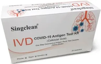 Diagnostický test Singclean Covid-19 Antigen Test Kit Colloidal Gold ze slin