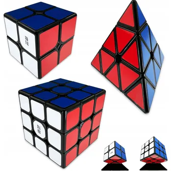 Obraz SADA KOSTEK 2X2 + 3X3 + Pyramida QiYi ORIGINÁLNÍ PROFESIONÁLNÍ KOSTKA