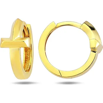 Náušnice Lillian Vassago Zlaté kroužkové náušnice, křížky 1,5 cm LLV98-GER062Y