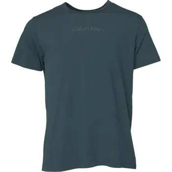Pánská móda Pánské pyžamové triko Calvin Klein S/S CREW NECK L Tmavě modrá