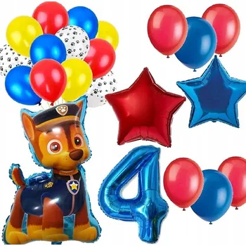 Balónek BALÓNKY SADA k narozeninám 4 ROKY Paw Tlapková patrola