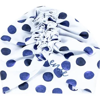 Kojenecká čepice enie baby Turban - dětská čepice 3-6m Blue circle