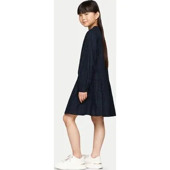 Dámské šaty Tommy Hilfiger Elegantní šaty KG0KG08216 M Tmavomodrá Regular Fit 4Y