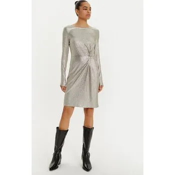 Dámské šaty OUI Koktejlové šaty 88935 Zlatá Slim Fit 40