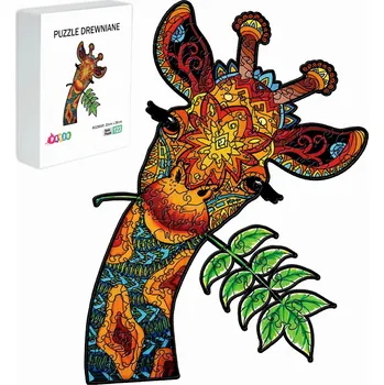Dřevěná hračka DŘEVĚNÉ PUZZLE PRO DĚTI ŽIRAFA 123 DÍLŮ DÁREK PRO DÍTĚ