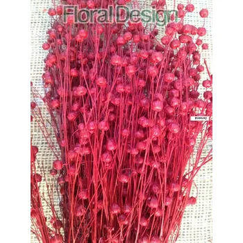 Vánoční dekorace Len 100gr. červená