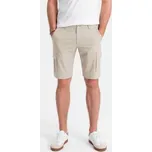Ombre Šortky z materiálu OM-SRCG-0133 Béžová Cargo Fit S