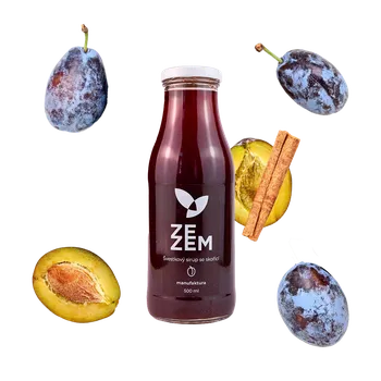 Švestkový sirup se skořicí 500 ml - ZEZEM