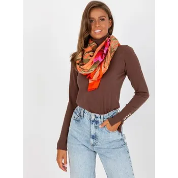 Šátek Dámský šátek s potiskem bavlněný oranžový