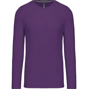 Pánská móda Pánské triko s dlouhým rukávem Kariban Barva: Fialová, Velikost: 4XL