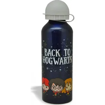 Lahev hliníková s pítkem, modrá Back to Hogwarts, Harry Potter