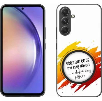 Pouzdro na mobilní telefon Gelový kryt mmCase na Samsung Galaxy A54 5G - citát 3 bílé pozadí
