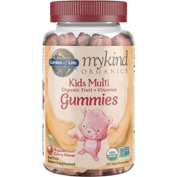 Garden of life Mykind Multivitamin Kids gummy Cherry, multivitamín pro děti, třešeň, 120 gumových bonbónů Doplněk stravy