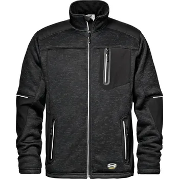 Pánská casual bunda SIR Fighter Melange černá pánská pletená bunda M