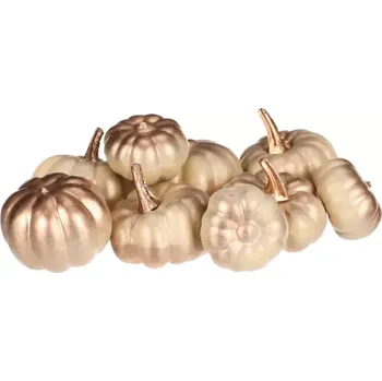 Dekorativní polštářek Dýně plastová, béžovo zlatá (9 ks) PRZ4008 - SLEVA 3% s kodem radost25