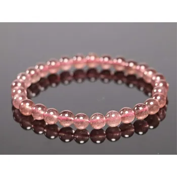 Náramek Magieprirody.cz Náramek Křemen jahodový - 6 mm kuličky #801 - z přírodních kamenů