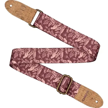 Příslušenství pro strunný nástroj Cascha CUS-VC1 Ukulele Strap Vegan Cork Mauve Birds + prodloužená záruka 3 roky