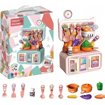 Dětská kuchyňka HRAČKA KUCHNIA PRO DĚTI SADA NA VAŘENÍ SPORÁK HRNCE PŘÍSLUŠENSTVÍ