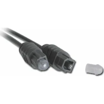 Audio kabel Toslink audio optický SPDIF propojovací kabel M/M 20m, o2.2mm, černý, Slim