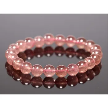 Náramek Magieprirody.cz Náramek Křemen jahodový - 8 mm kuličky #846 - z přírodních kamenů