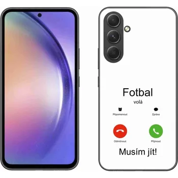 Pouzdro na mobilní telefon Gelový kryt mmCase na Samsung Galaxy A54 5G - fotbal volá bílé pozadí