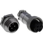 Konektor MIC12 4pin vidlice + zásuvka