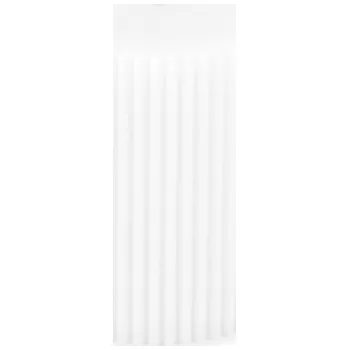 Svíčka Chaks Dekoračná sviečka rebrovaná - Biela 7 x 7,5 cm