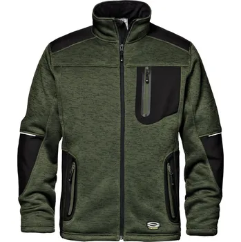 Pánská casual bunda SIR Fighter Melange olivová pánská pletená bunda 3XL