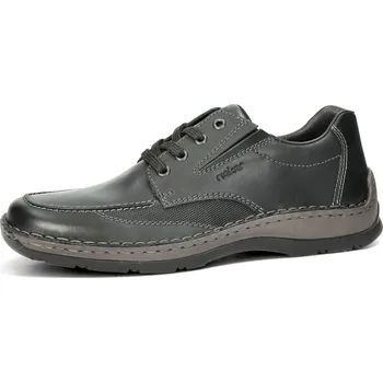 Pánské polobotky Rieker pánské kožené polobotky - černé