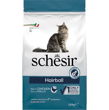 Krmivo pro kočku 1,5kg Schesir Original Hairball s kuřecím
