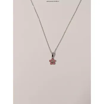 Řetízek Swarovski řetízek AG 925 - kytička (Řetízek růžová kytička)