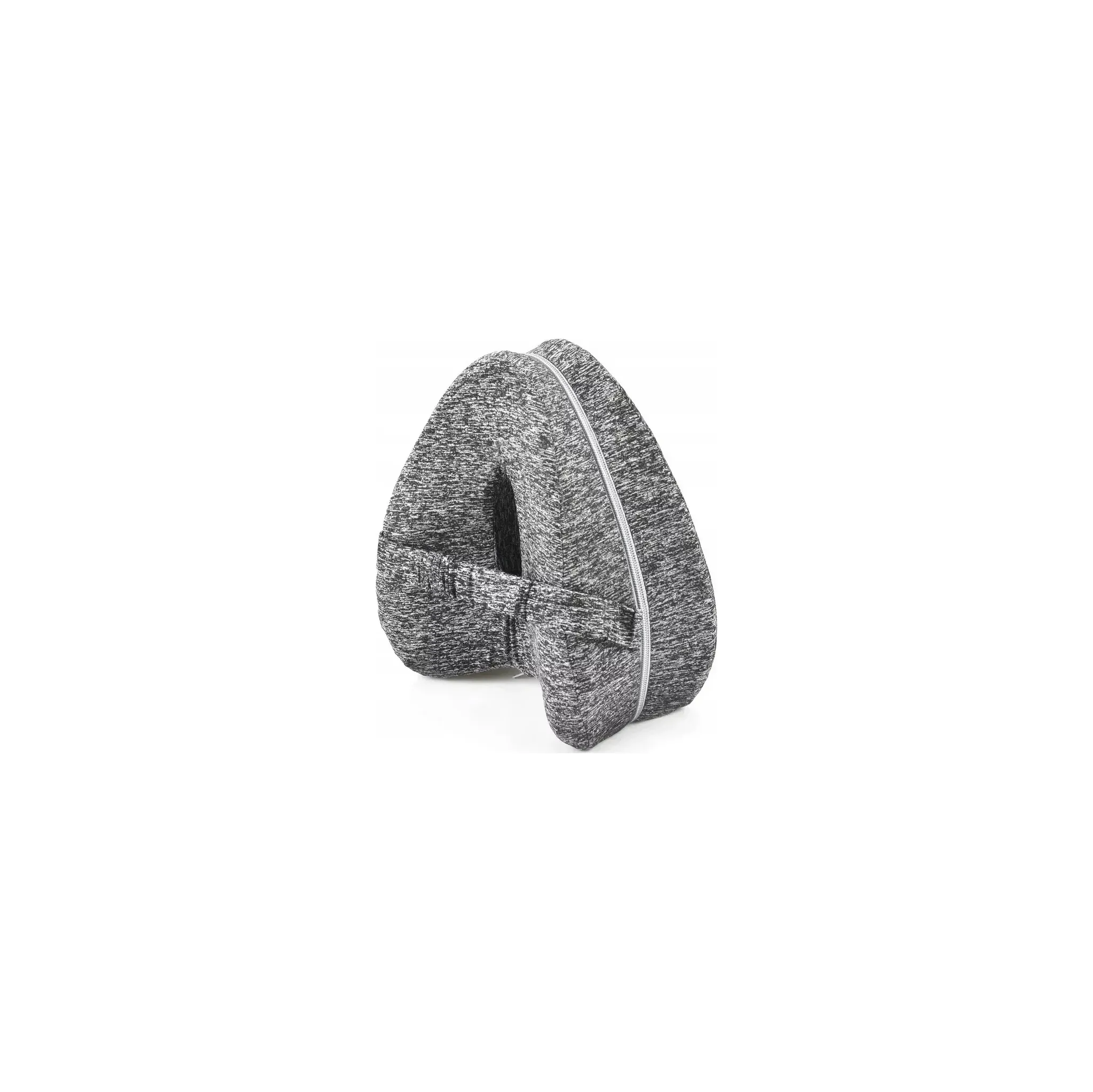 Fotografie 1 - Polštář Klínový ortopedický polštář mezi nohy a kolena šedý 25 x 23 x 13 cm