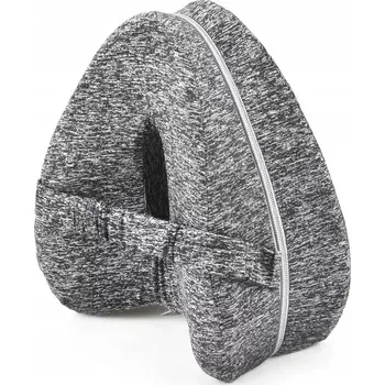 Polštář Klínový ortopedický polštář mezi nohy a kolena šedý 25 x 23 x 13 cm