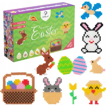 zažehlovací korálek Zažehlovací korálky SADA 4500 ks 24 Barev Vzory Šablony Velikonoce