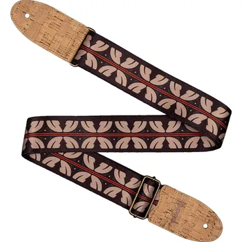 Příslušenství pro strunný nástroj Cascha CGS-VC10 Guitar Strap Vegan Cork Ethnic Red Stripes + prodloužená záruka 3 roky
