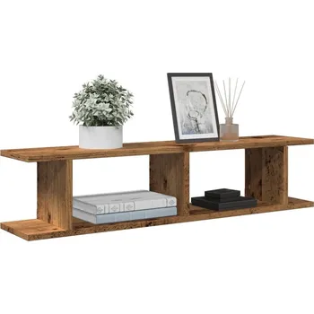 Obývací pokoj vidaXL Nástěnné police 2 ks 90x18x20 cm kompozitní dřevo [807197] Barva: Staré dřevo