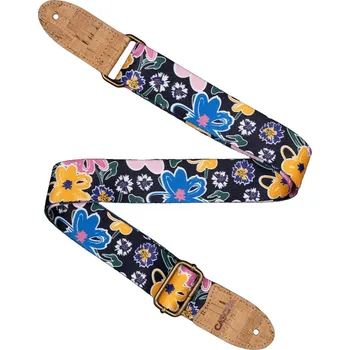 Příslušenství pro strunný nástroj Cascha CUS-VC5 Ukulele Strap Vegan Cork Floral Sketch + prodloužená záruka 3 roky