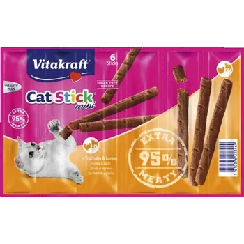 Krmivo pro kočku Vitakraft Cat Stick suché krmivo pro kočky Jehněcí, Turecko 36 g