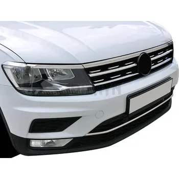Tuning Nerez chrom lišty přední masky a světel Volkswagen Tiguan II -- rok výroby 2016-2020
