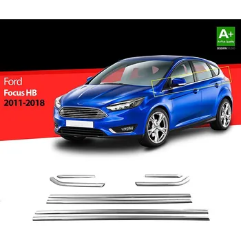 Nerez lišty spodní hrany oken dveří Ford Focus III Hatchback -- rok výroby 2011-2018