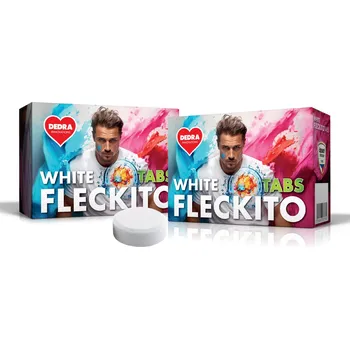 Odstraňovač skvrn 2× FLECKITO | Tablety na skvrny pro zářivě bílé prádlo | enzymy & ECO účinnost | 24 tablet Dedra