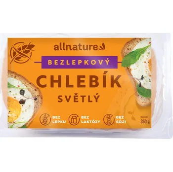 Trvanlivě pečivo Allnature Bezlepkový chlebík světlý 350 g