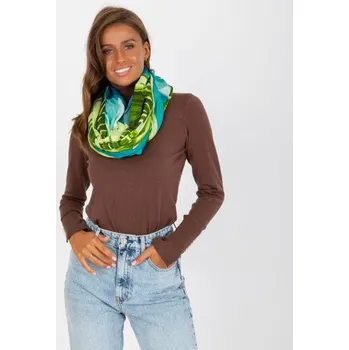 Šátek Dámský šátek se vzorem bavlněný tyrkysový