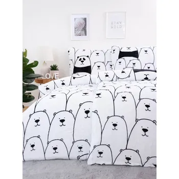 Povlečení MKLůžkoviny.cz Rebel Panda mikroplyš 140 x 200, 70 x 90 cm zipový uzávěr