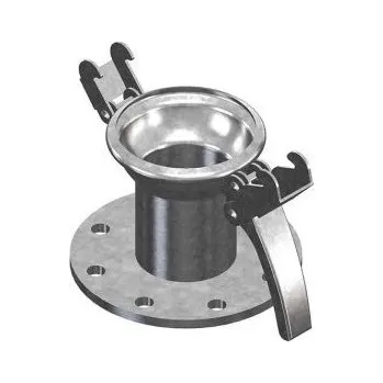 Hadicová spojka ITAL HÁK TRN PŘÍRUBA PN 6/10/16 - pozink. část s pákou, DN 100 bez háků EN 1092-1