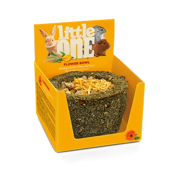Krmivo pro hlodavce Little One miska s květy 140g