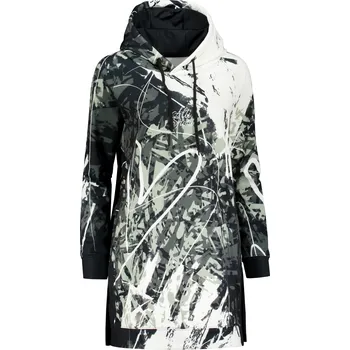 Dámská mikina Dámská funkční prodloužená mikina premium ALTISPORT VOJ/ALW018MI03 ČERNOBÍLÁ XS